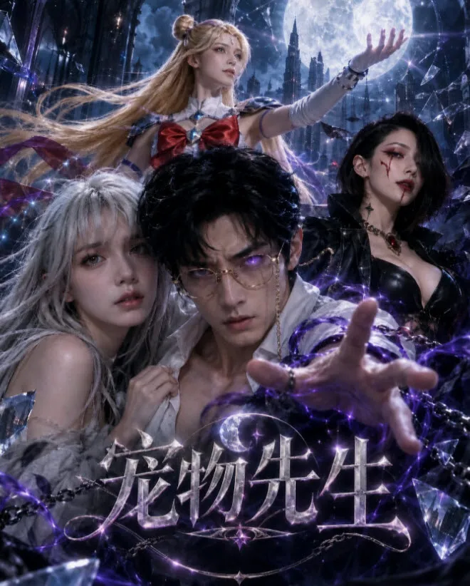 动态漫剧《宠物先生》封面，都市奇幻轻喜题材